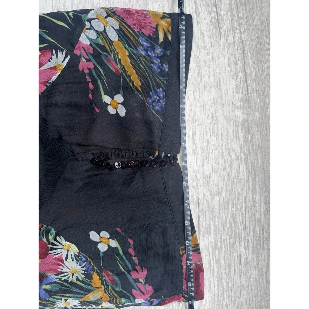 Vintage Blumarine Y2K Floral Silk Asymmetrical Midi Skirt IT 44 Made Italy